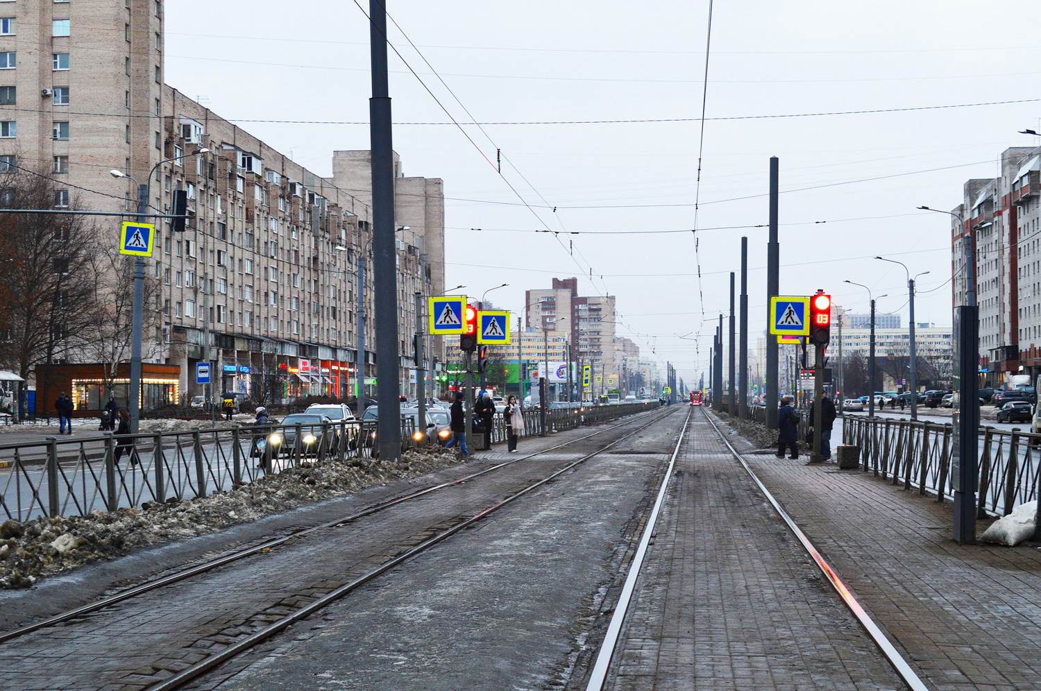 Petrohrad — Tram lines and infrastructure