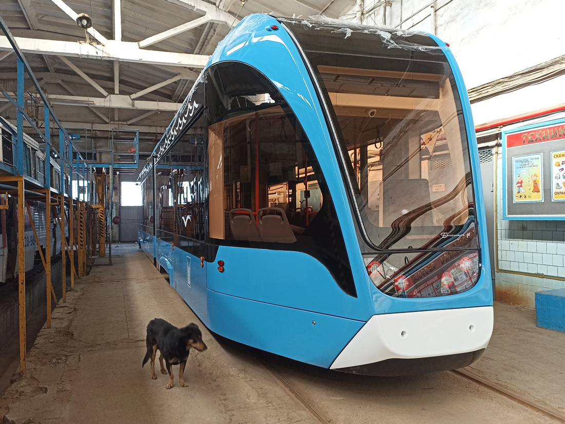 Saratov, 71-923M “Bogatyr-M” nr. Б/н-1; Saratov — Delivery of new trams — 2024; Transport and animals
