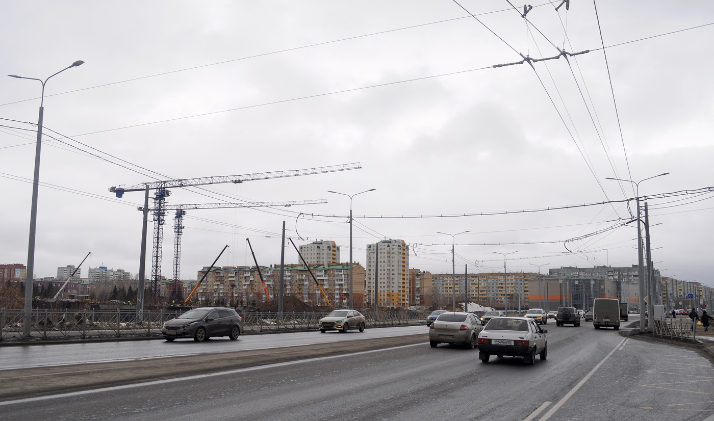 Омск — 2023-2024 — Строительство новых троллейбусных линий на Левобережье