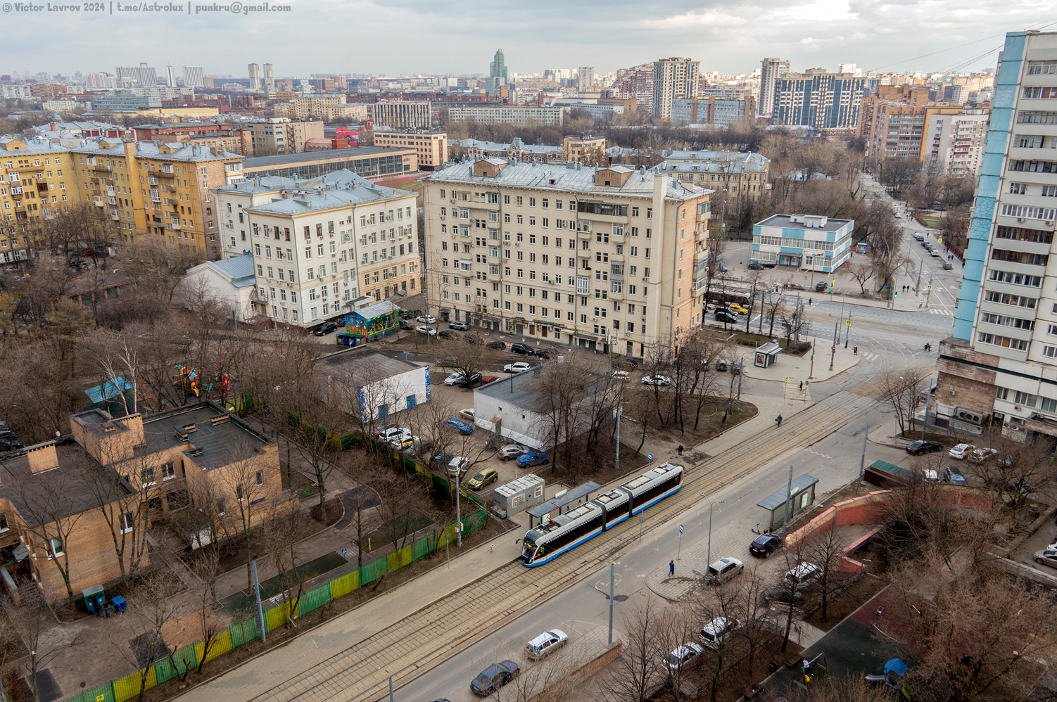 Moskva — Tram lines: Eastern Administrative District; Moskva — Views from a height