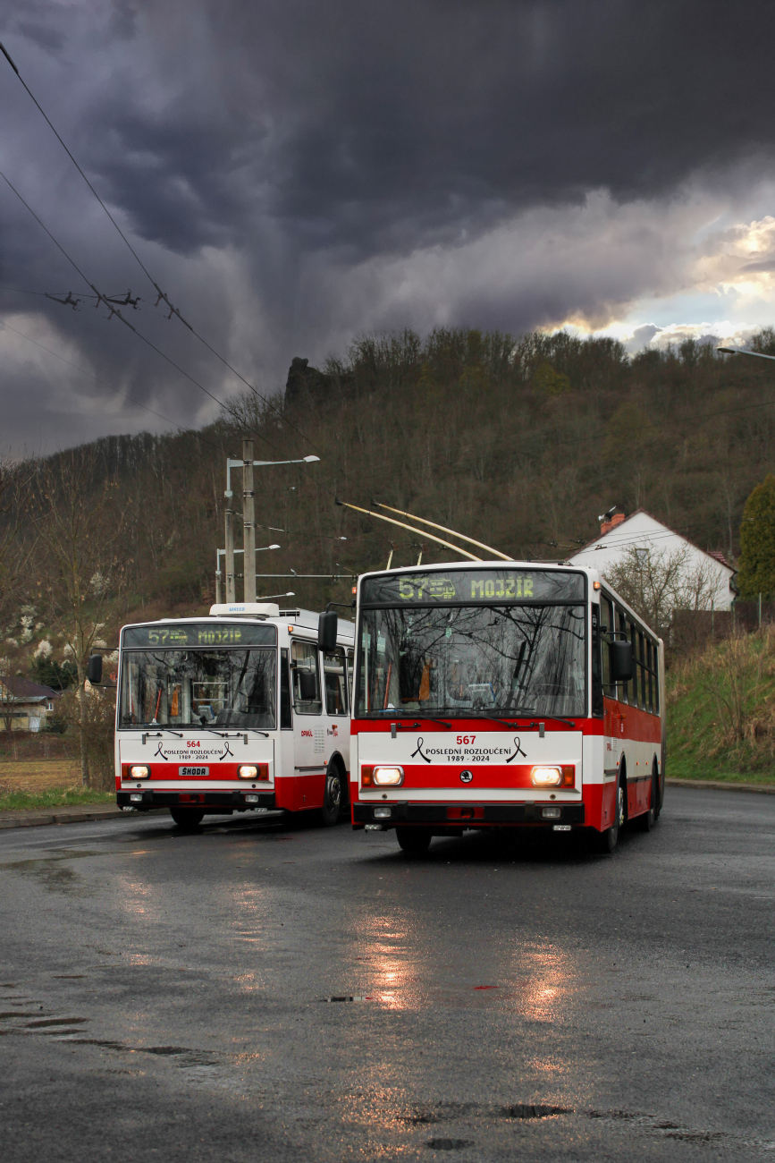 Ústí nad Labem, Škoda 15Tr03/6 № 567; Ústí nad Labem — Farewell week to the Škoda 15Tr trolleybuses with services on different routes and special ride (18.-24.03.2024)
