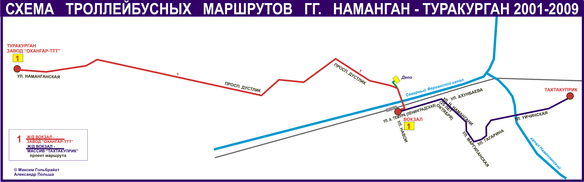 Наманган — Схемы