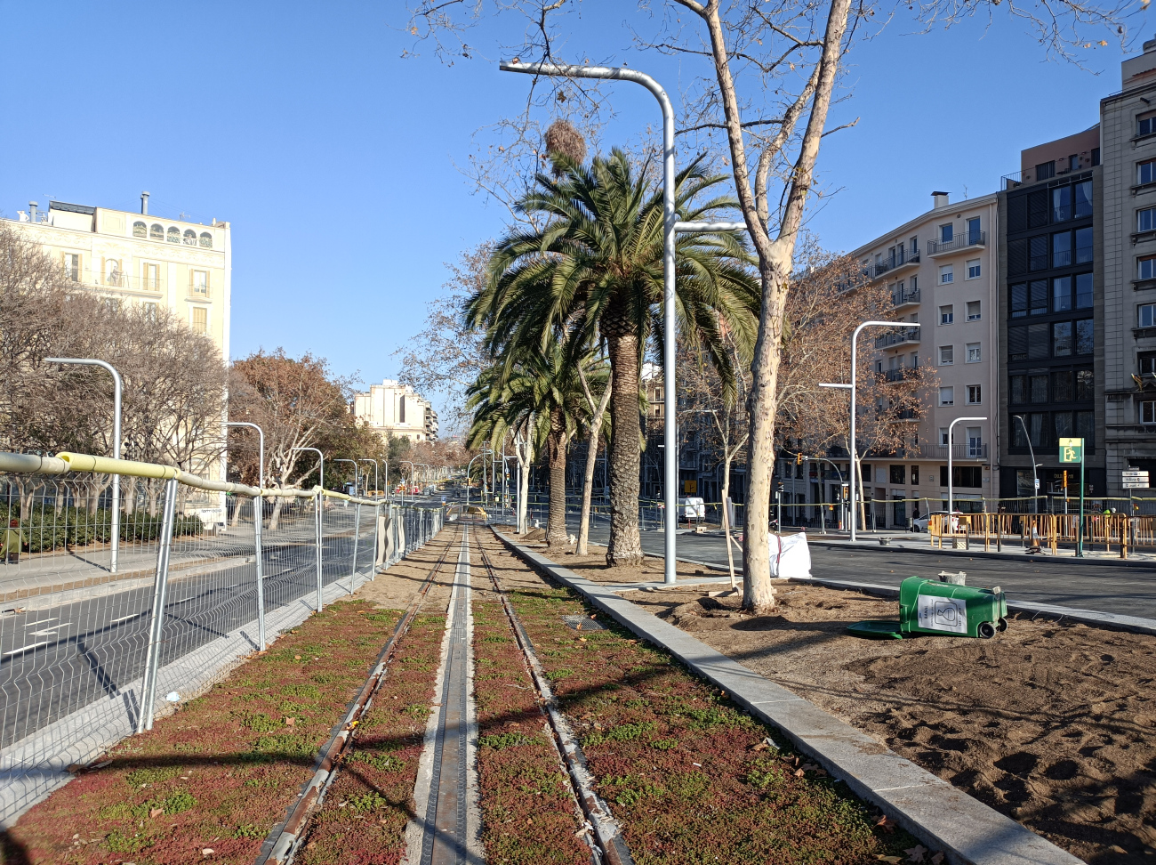 巴塞罗那 — Construction of the connection between the two tram lines on Diagonal