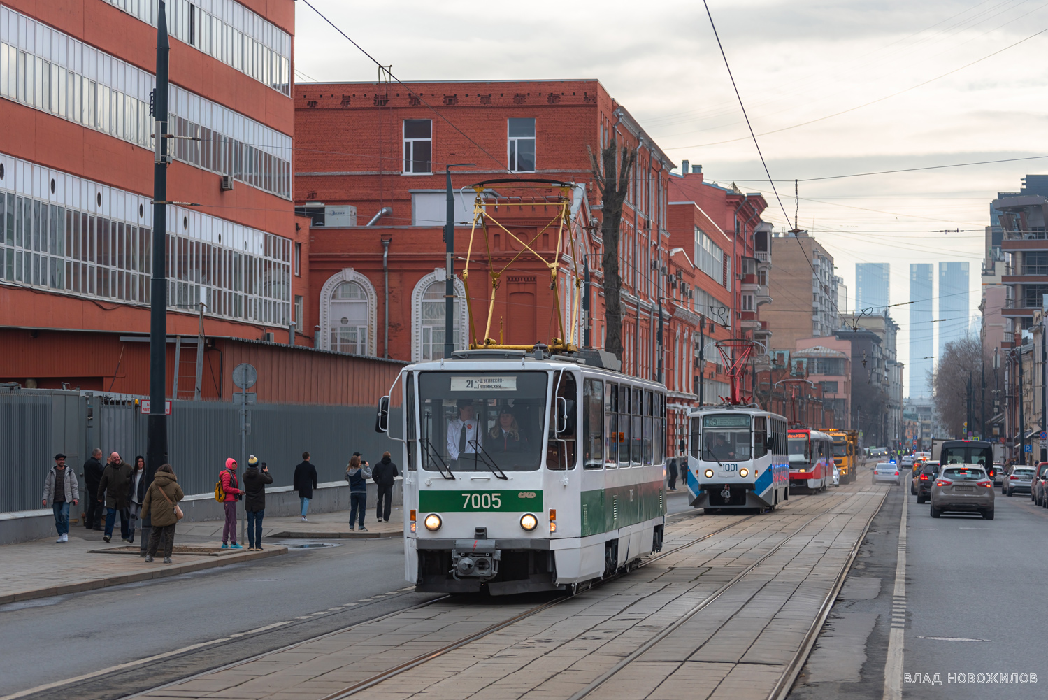 Moskau, Tatra T7B5 Nr. 7005; Moskau — Celebrating the 125th anniversary of the Moscow tram (parade rehearsals on 03/29/2024 and 04/03/2024, parade and tram exhibition on 04/06/2024)