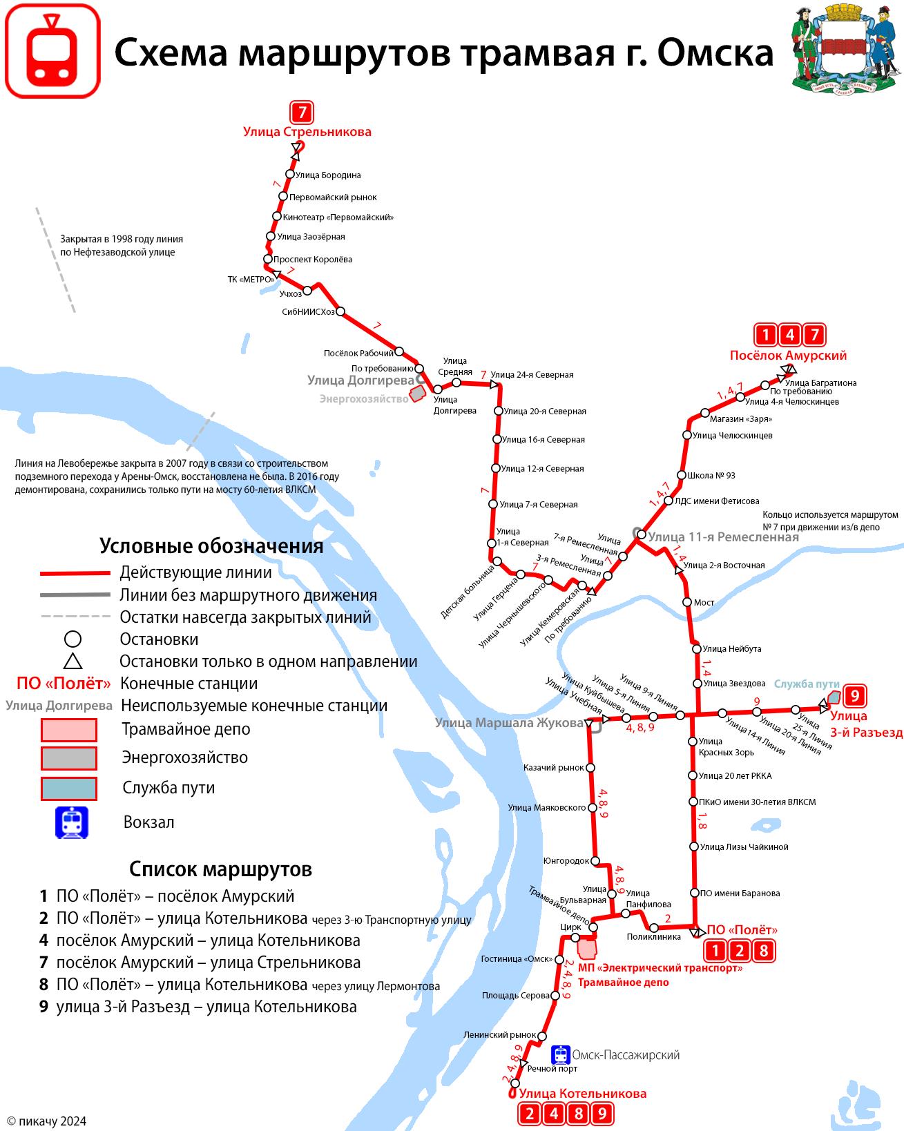 Омск — Схемы