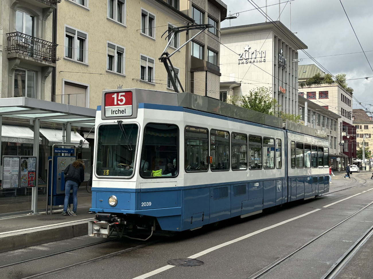 Zürich, SWS/SWP/BBC Be 4/6 "Tram 2000" № 2039