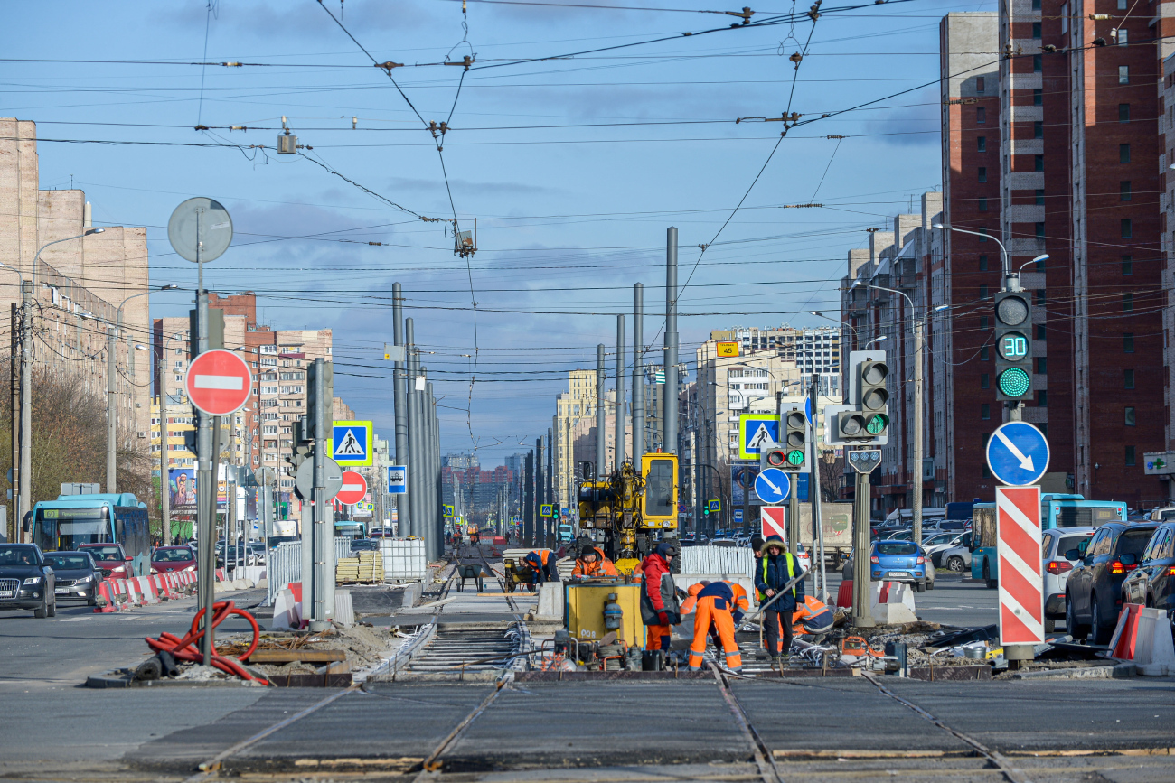 Санкт Петербург — Ремонты; Санкт Петербург — Трамвайные линии и инфраструктура