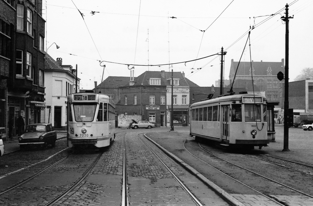 Brusel, BN PCC series 7000 č. 7030; Brusel, SNCV N motor car č. 10444; Brusel — Old photos MIVB / STIB; Brusel — Old Photos N.M.V.B. / S.N.C.V.