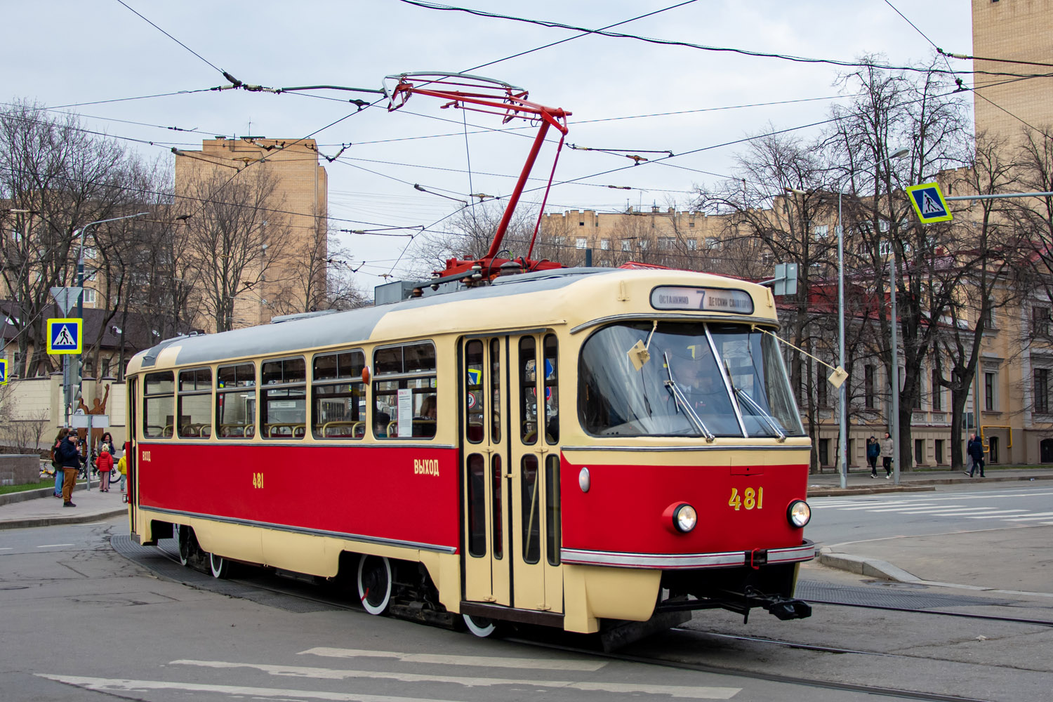 Москва, Tatra T3SU (двухдверная) № 481; Москва — Празднование 125-летия московского трамвая (репетиции парада 29.03.2024 и 03.04.2024, парад и выставка трамваев 06.04.2024)