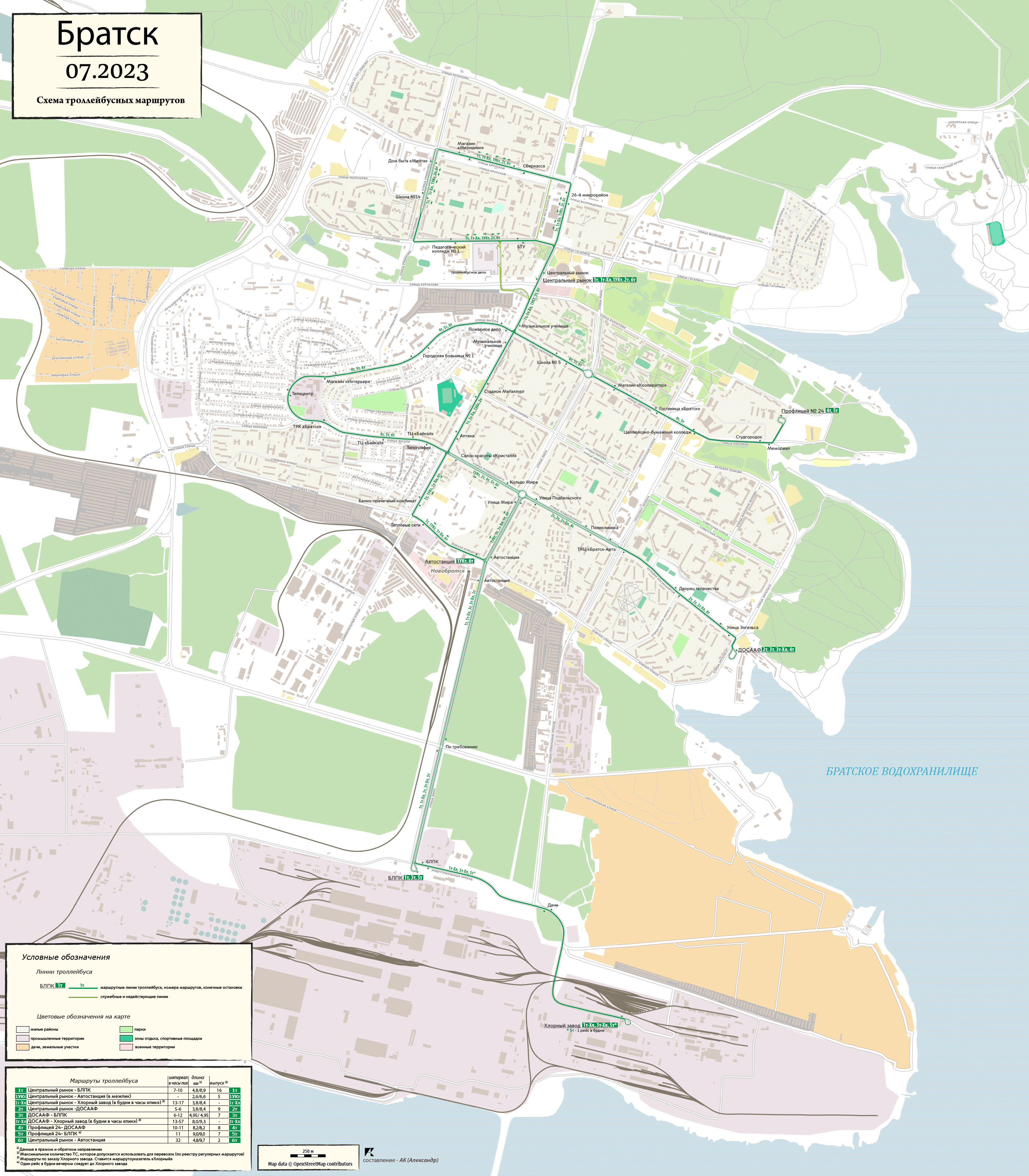 Bratsk — Maps