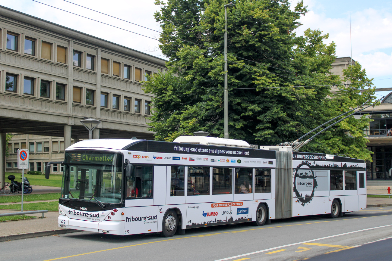 Фрибур, Hess SwissTrolley 3 (BGT-N2C) № 522