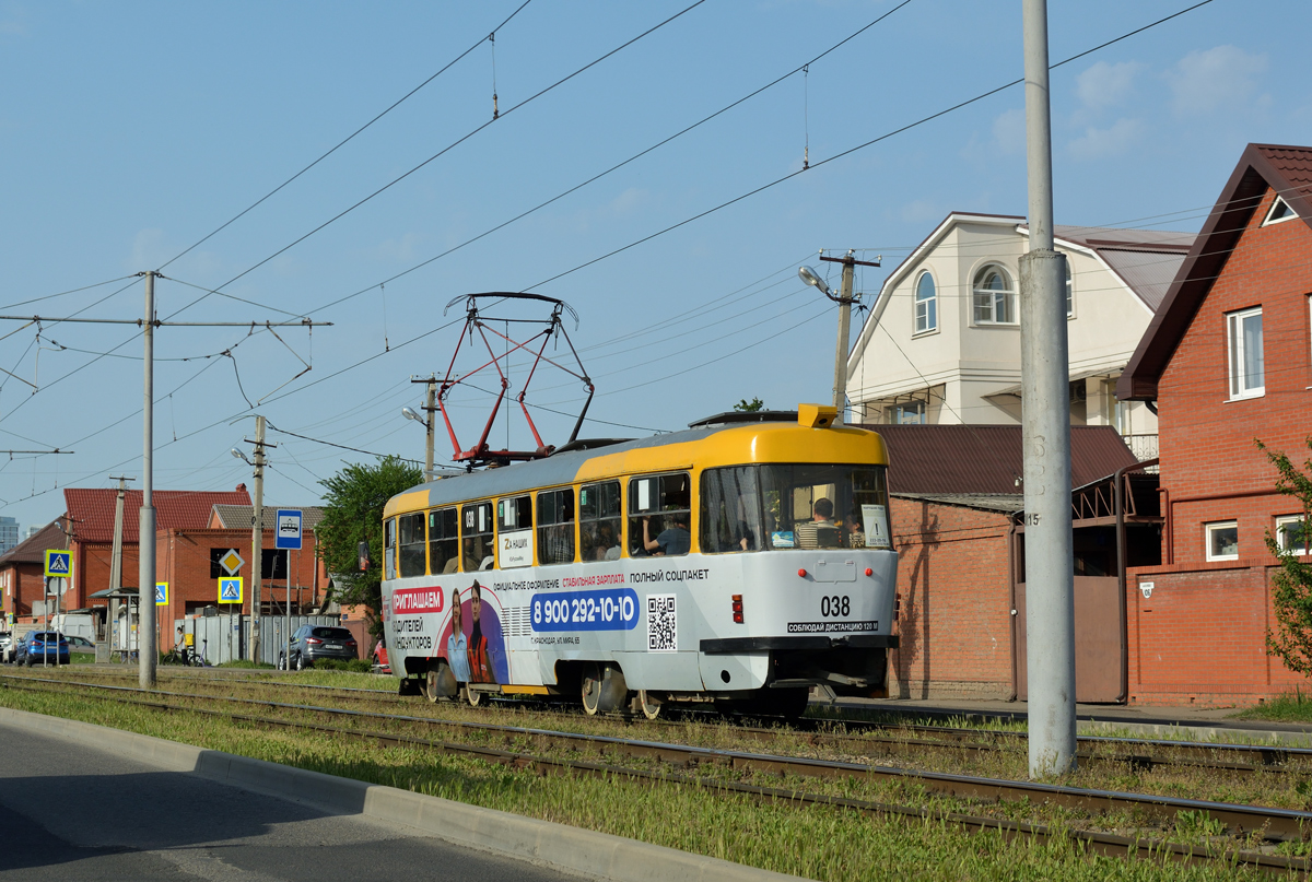 Краснодар, Tatra T3SU № 038