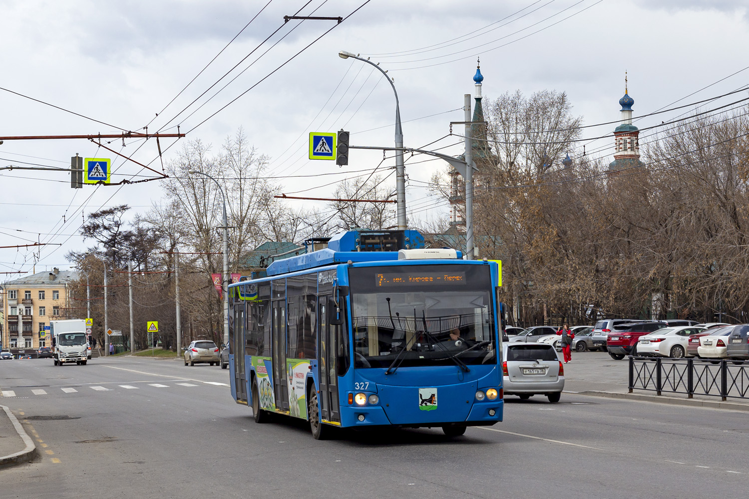 Irkutsk, VMZ-5298.01 “Avangard” № 327; Irkutsk — Троллейбусы на автономном ходу; Irkutsk — Accidents