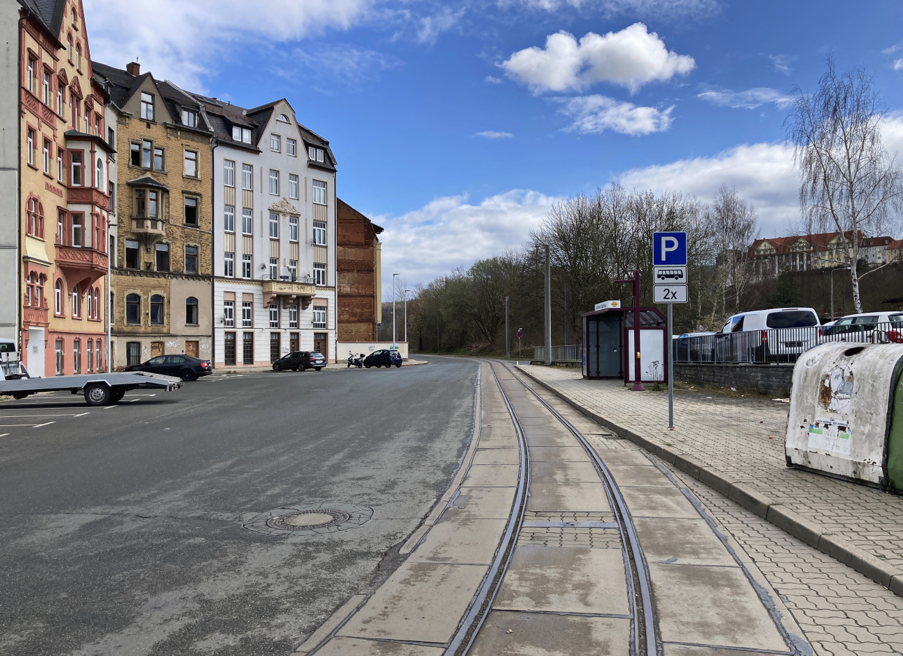 Plauen — Line to Unterer Bahnhof (closed 30.03.2007)