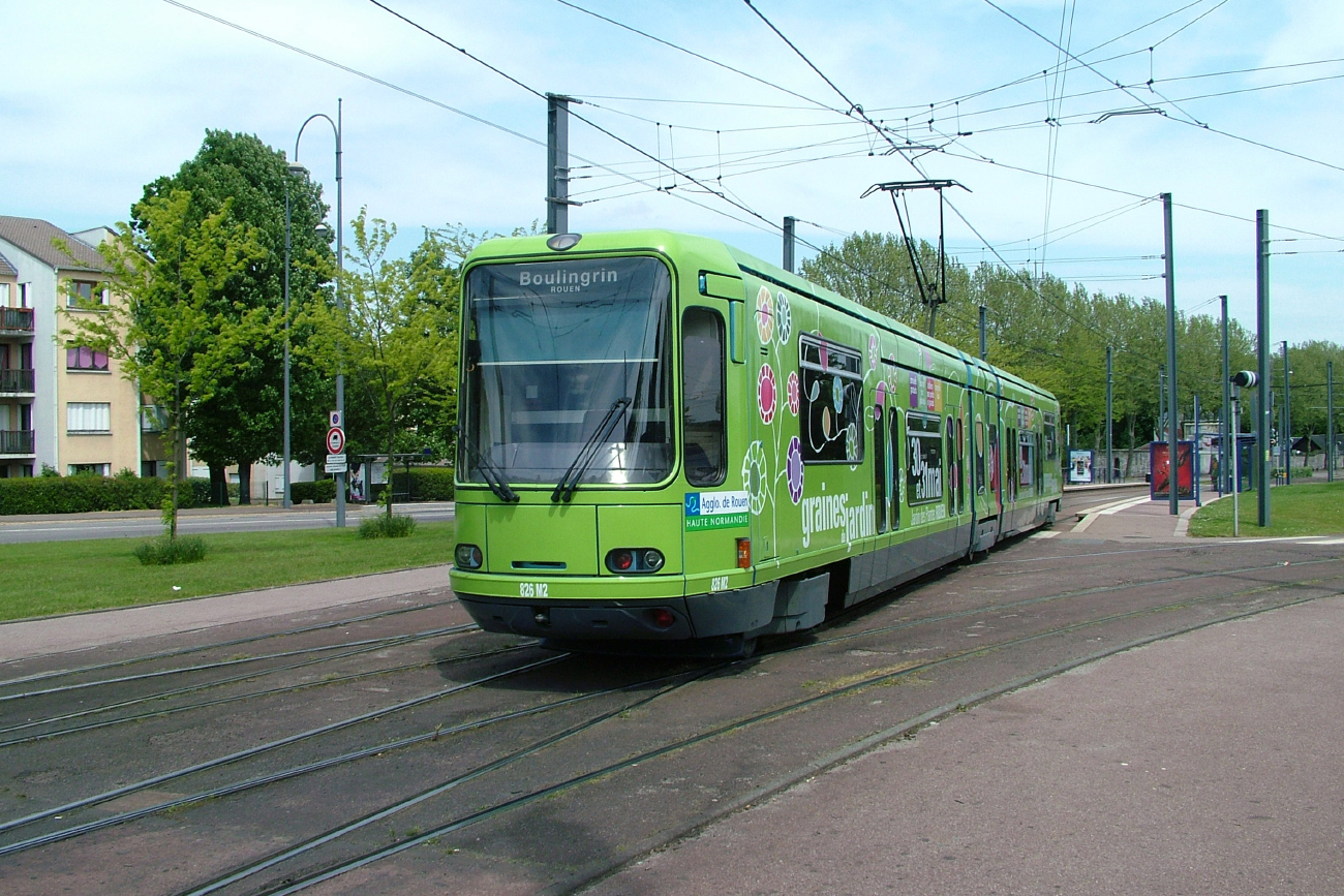 Rouen, Alstom TFS2 — 826; Rouen — Tramway Lines and Infrastructure