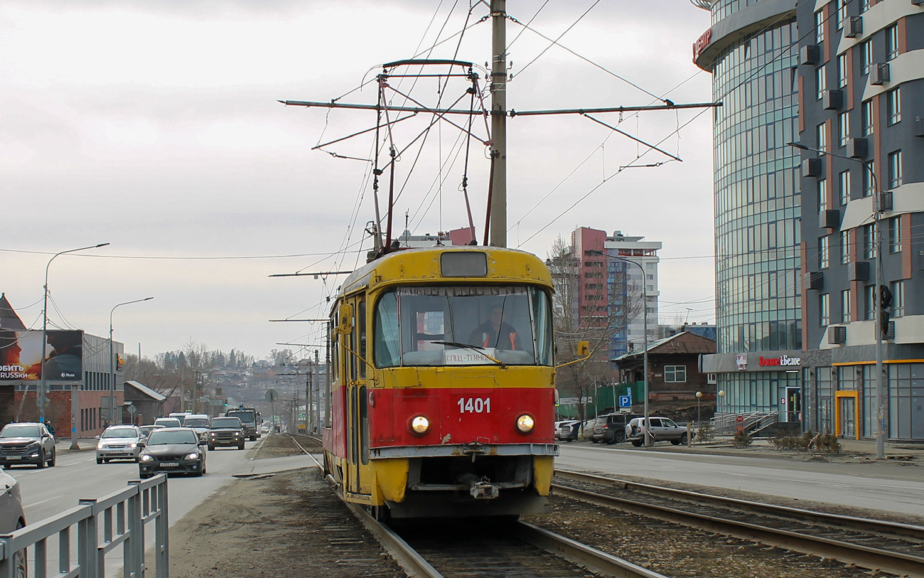 Барнаул, Tatra T3SU (двухдверная) № 1401