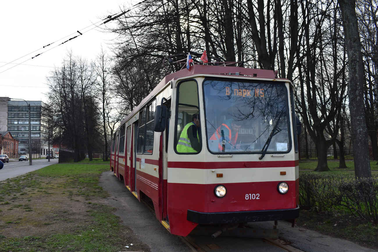 St Petersburg, 71-147K (LVS-97K) nr. 8102; St Petersburg — Registered trip by tram LVS-97K No.8102 — 04/28/2024