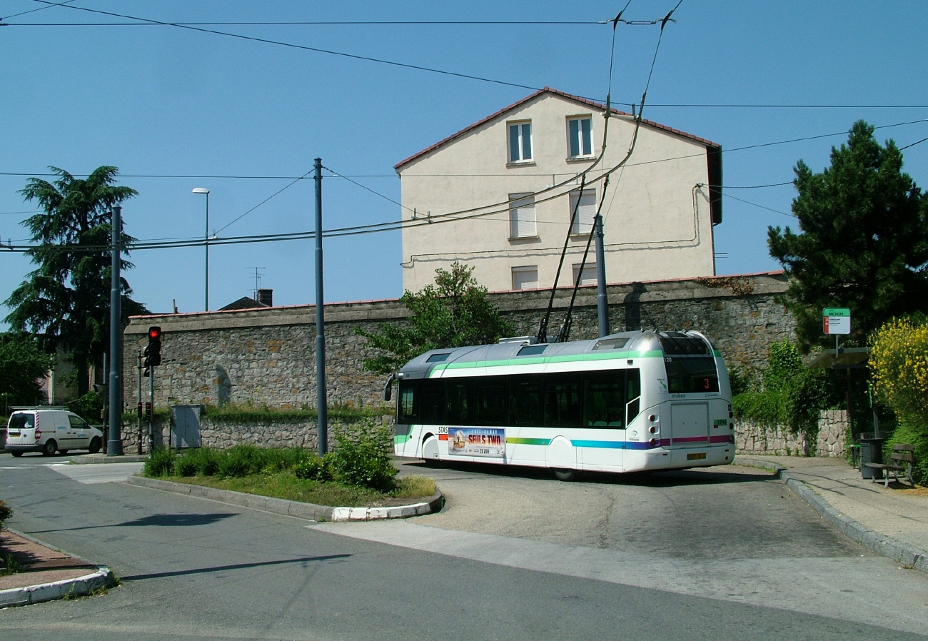 Сент-Этьен, Irisbus Cristalis ETB 12 № 120; Сент-Этьен — Троллейбусные линии и инфраструктура