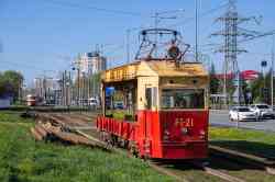 სამარა, Tatra T3SU (2-door) # 744; სამარა, SVARZ RT-2 # РТ-21; სამარა — Construction and repairs of tram lines
