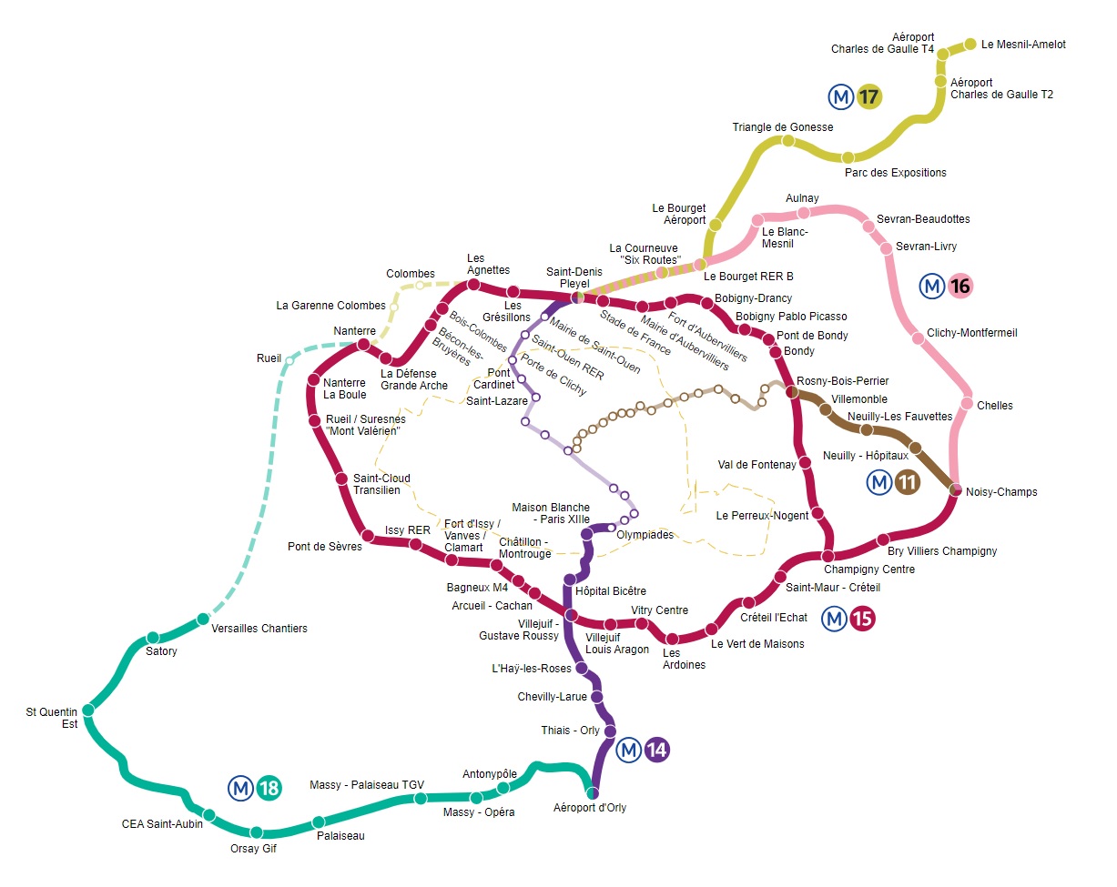 Париж -  Версаль -  Ивелин — Схемы (metro)