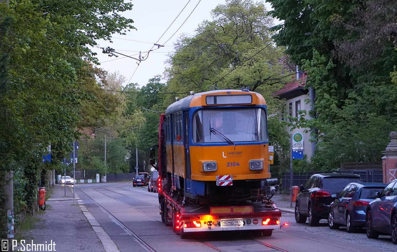 Лейпциг, Tatra T4D-M1 № 2104; Лейпциг — Отправка трамваев Tatra в Украину