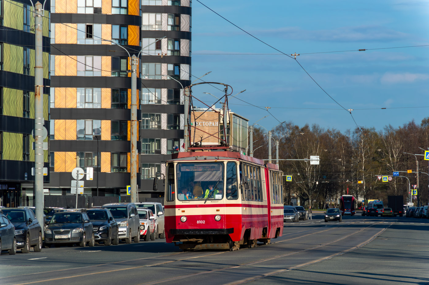 Санкт-Петербург, 71-147К (ЛВС-97К) № 8102; Санкт-Петербург — Заказная поездка на трамвае ЛВС-97К №8102 — 28.04.2024