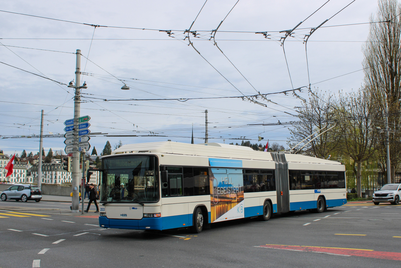 Люцерн, Hess SwissTrolley 3 (BGT-N2C) № 203