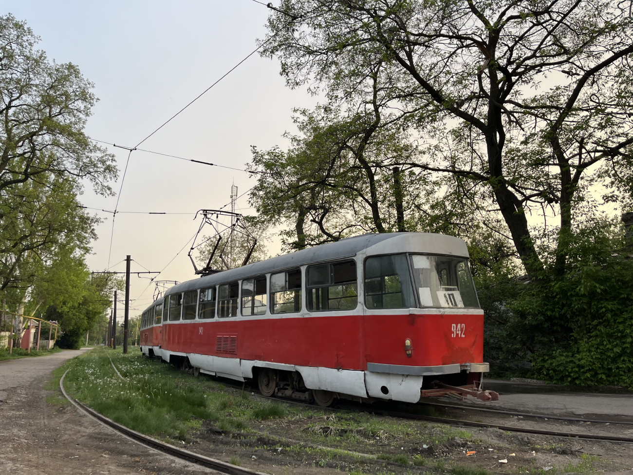 Донецк, Tatra T3SU № 942 (3942); Донецк — Трамвайная линия к станции Мушкетово
