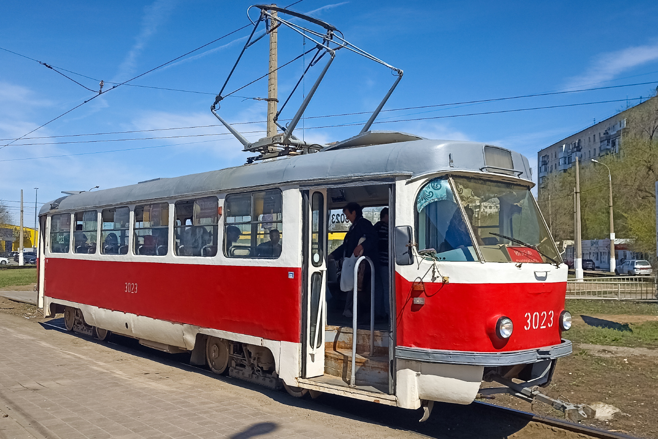 Волгоград, Tatra T3SU (двухдверная) № 3023