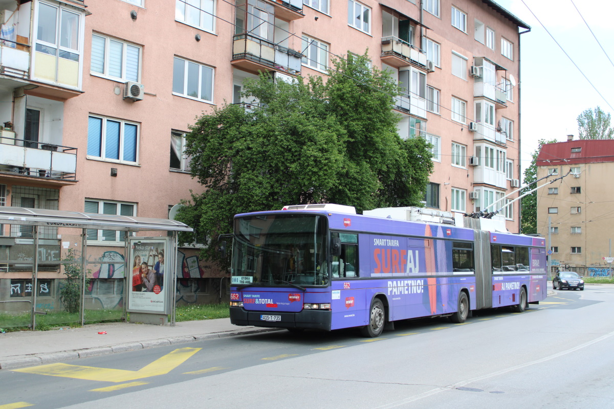 Сараево, Hess SwissTrolley 2 (BGT-N1) № 662