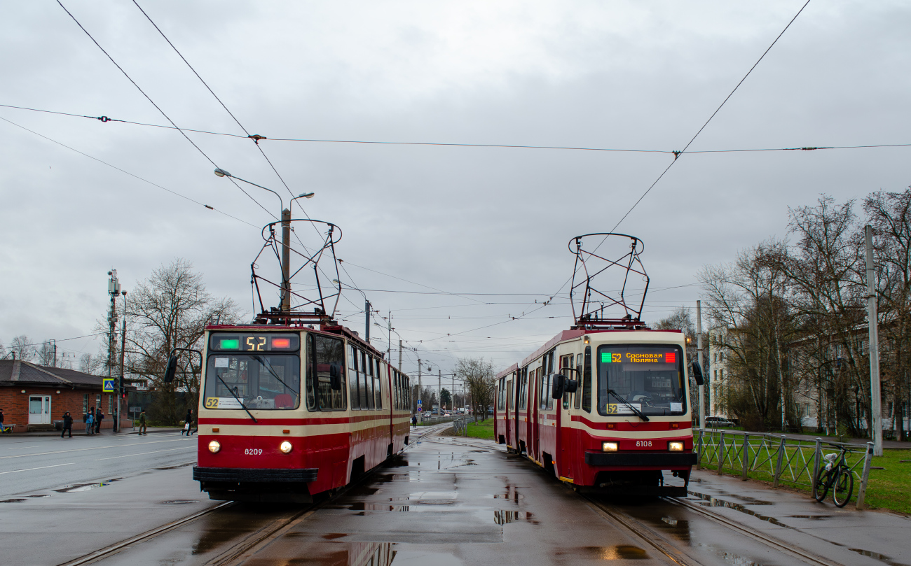 Sankt Peterburgas, LVS-86K nr. 8209; Sankt Peterburgas, 71-147K (LVS-97K) nr. 8108